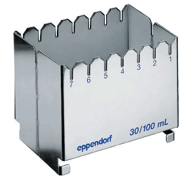 德國艾本德（Eppendorf）ReservoirRack,用于存放10mL、30mL和100mL試劑槽。最多可以放置7個試劑槽模塊或試劑槽
